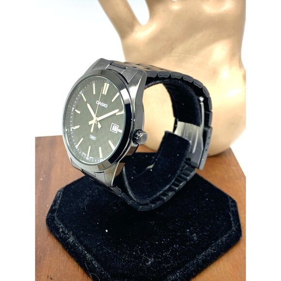 Casio Men's Watch MTP-VD03 Quartz Analog Black Dial Stainless Steel 41mm 5058 - Picture 2 of 14